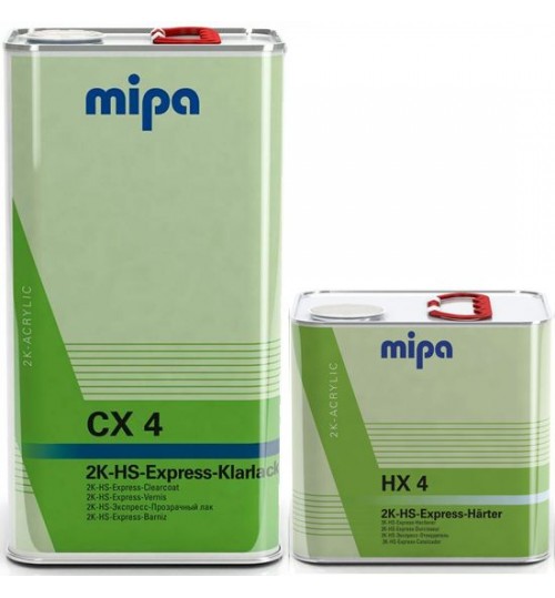 CX4 MIPA EXPRESS KLARLACK CLEARCOAT LACQUER WITH HX4 HARDENER-CX 4 - 7.5LTR KIT